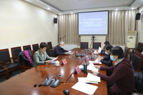 区人大常委会党组开展学习贯彻党的十九届六中全会精神交流研讨