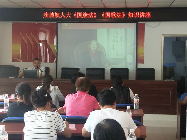 庙城镇人大组织代表学习国旗法国歌法